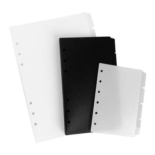 A5 A6 A7 Binder PP Pocket Divider Pockets Folders for 6 Ring