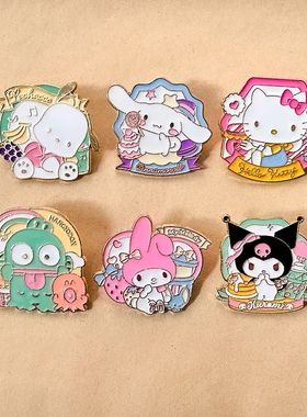 cartoon alloy brooch with high-end feel, niche cuteness, Kur