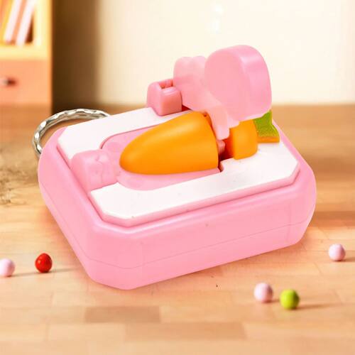 Mini Press Cut Carrot Stress Relief Keychain Charm Pocket Po