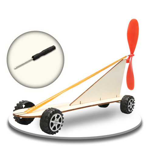 Rubber Band Power Car DIY Science Experiment Kits Fun
