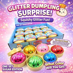 Mini Glitter Dumpling Squishy ULTRA RARE Gold Glitter Hidden