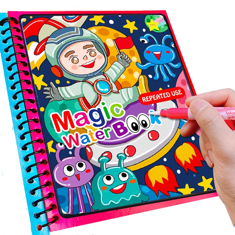 Montessori Toys Reusable Coloring Book Magic Water Drawing B