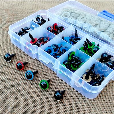 100PCS 8-12mm Mix Color Plastic Animal Safety Eyes For Toys