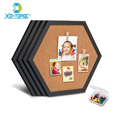 Style Equilateral Hexagon Cork Board Innovative Message Boar
