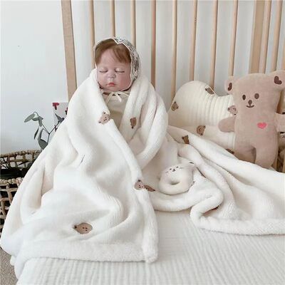 Fleece Baby Blanket Newborn Autumn Winter Swaddling Blankets