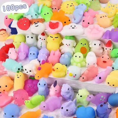 3/5/10/30/50PCS Mochi Squishies Kawaii Cartoon Squishy Toys