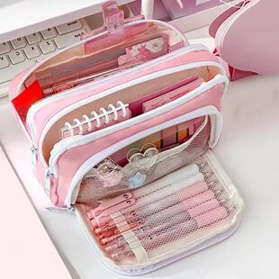 Girl Large Capacity Aesthetic Pencil Bag School Case Pen Hol