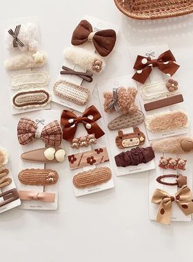 2/4 Pcs Children Hair Clips Lace Bear Bows Girls Headbands K