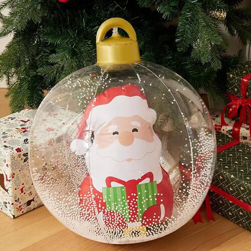 60cm Transparent Giant Inflatable Christmas Ball With Lights