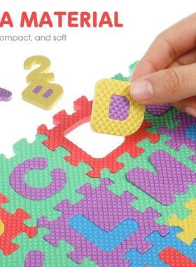 36Pcs Mini Number Alphabet Alphabet Puzzle,Floor Mat for Bab