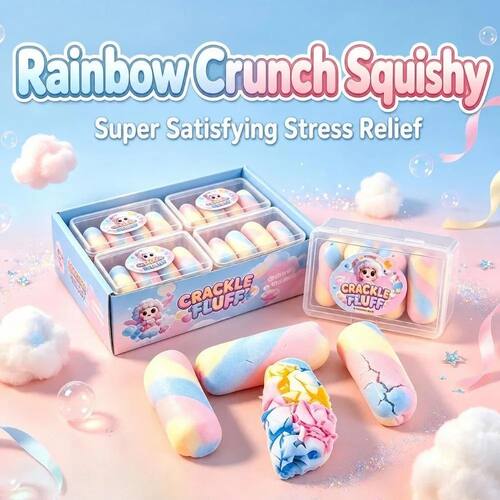 Chocolate Wax Cracking Squeeze Toy Donut Cat Paw Crunchy Sou