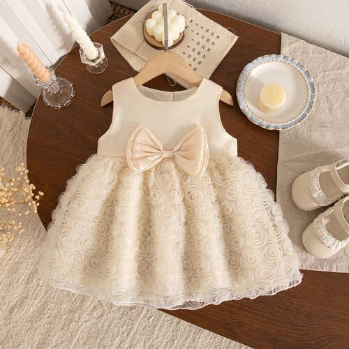 Baby Girls' Dress Summer Cute Flower Bowknot Baby Dress Swee