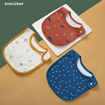 3pcs/set Baby Girl Boy Feeding Bibs Waterproof Apron Cartoon