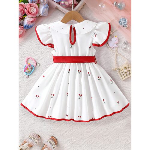 2025 Summer  Girls Infant Floral Print Dress Breathable Baby