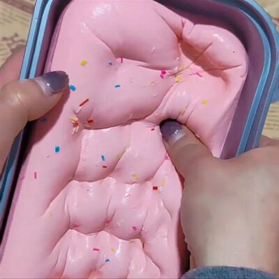 Squishy Sticky Box Cake Ornament Sensory Fidget Squishy Box