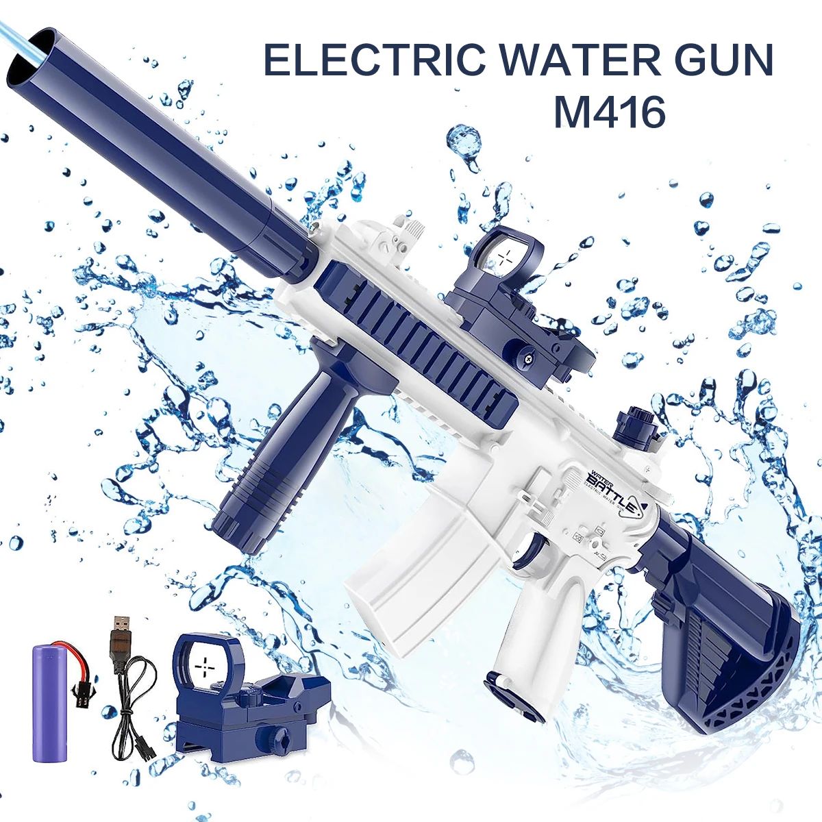 M416 Water Gun Electric Pistol Shooting Toy Full Automatic S