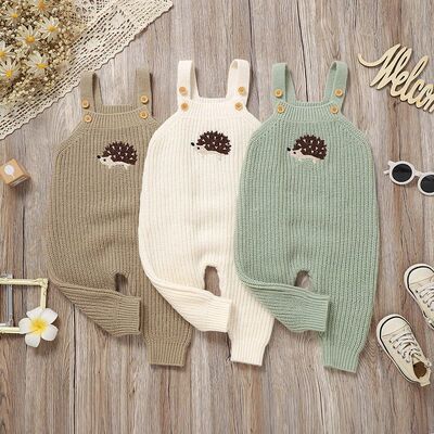 Baby Girls Boys Rompers Cute Hedgehog Knitted born Sleeveles