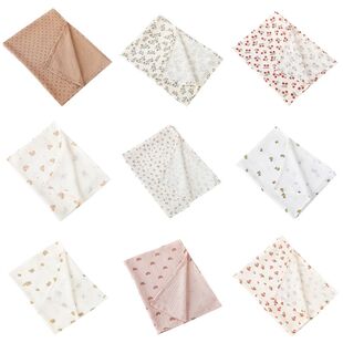 Baby Swaddling Blanket Gauze Cotton Blanket Crib Sheet for I