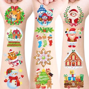 20 Sheets Merry Christmas Glitter Temporary Tattoos, Sparkli