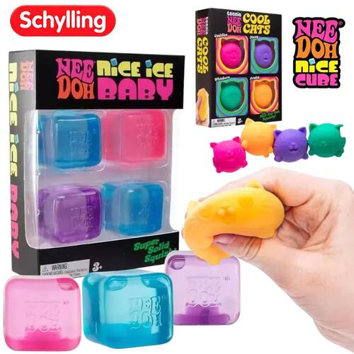 Schylling Mini Nice Cube & Cool Cats Blind BoxToy Squishy So