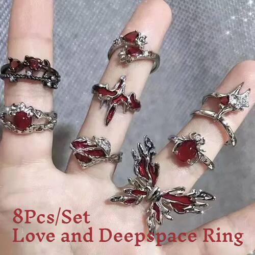 8Pcs/Set Love and Deepspace Sylus Qinche Dragon & Witch Exag