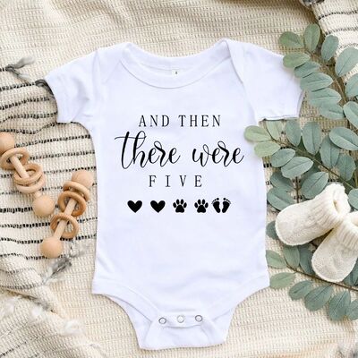 Pregnancy Announcement Infant Bodysuits and Then There Were