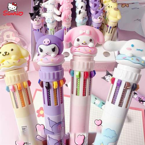Sanrio Colour Pen Pompom Purin Kuromi Pochacco My Melody Ani