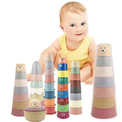 Baby Stacking Cup Toys Baby Early Educational Toy Nesting Cu