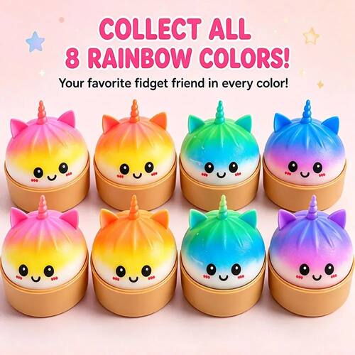 Kawaii Purple Unicorn Dumpling Squishy Giant Bao Bun Squeeze