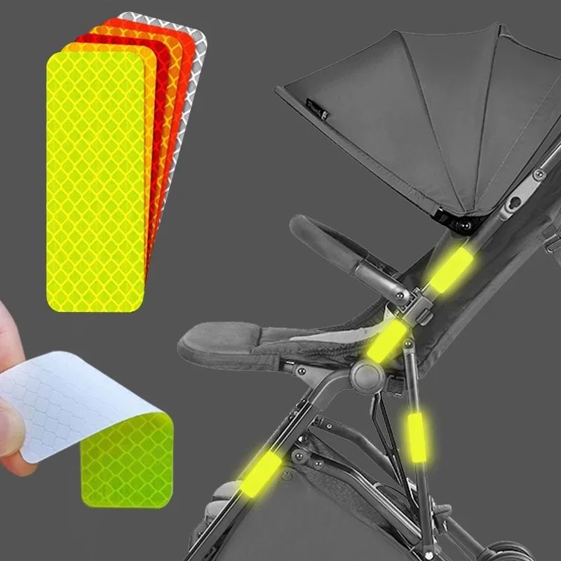 10PCS baby stroller anti-collision reflective patch bicycle
