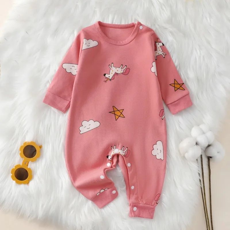 born Baby Romper Autumn  100% Cotton Girl Boy 0-18M Cute Spr