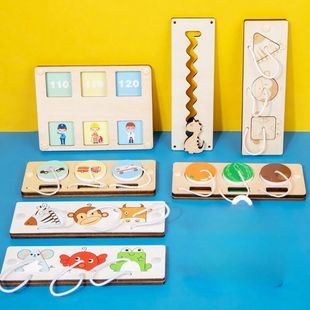 Busy Board Montessori Children Door DIY Unlock Latch Wooden