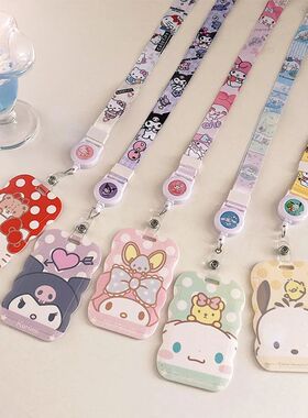 s ID Card Holder Lanyard Porta Credencial Pochacco Kuromi cr