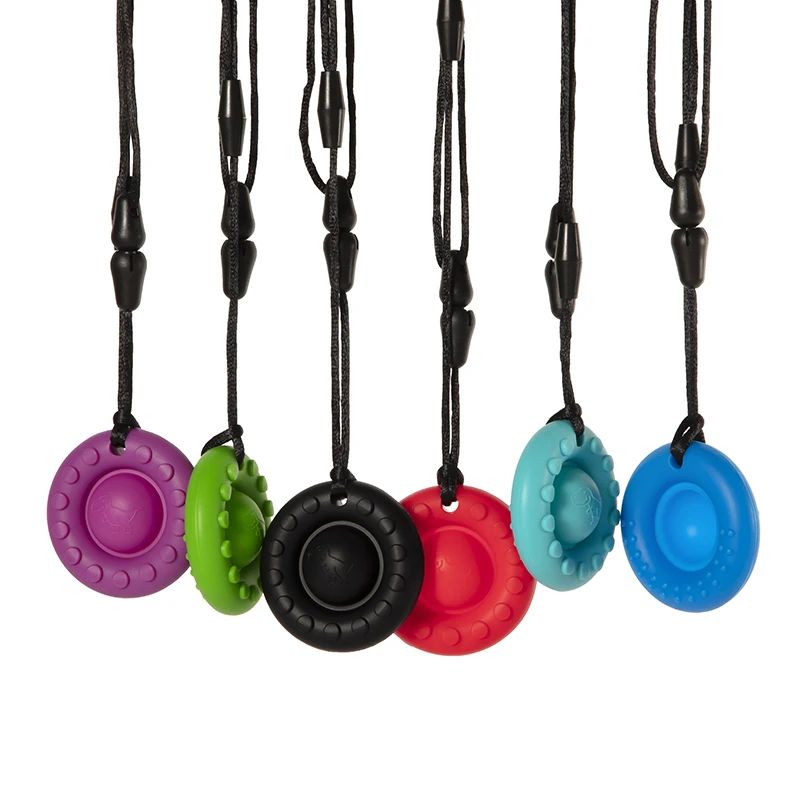 Silicone Teether Round Textured Chews for Baby Nursing Teeth