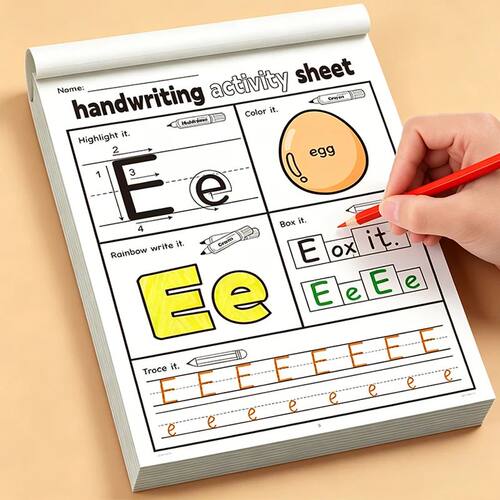 Children's English Alphabet Tracing Practice Book, Uppercase