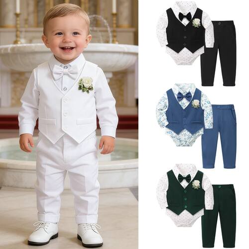 Baby Boy Baptism Outfit Infant First Easter Church Christeni