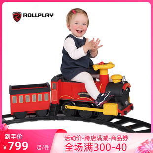 rollplay如雷儿童电动小火车可坐人男女孩轨道玩具车宝宝生日礼物