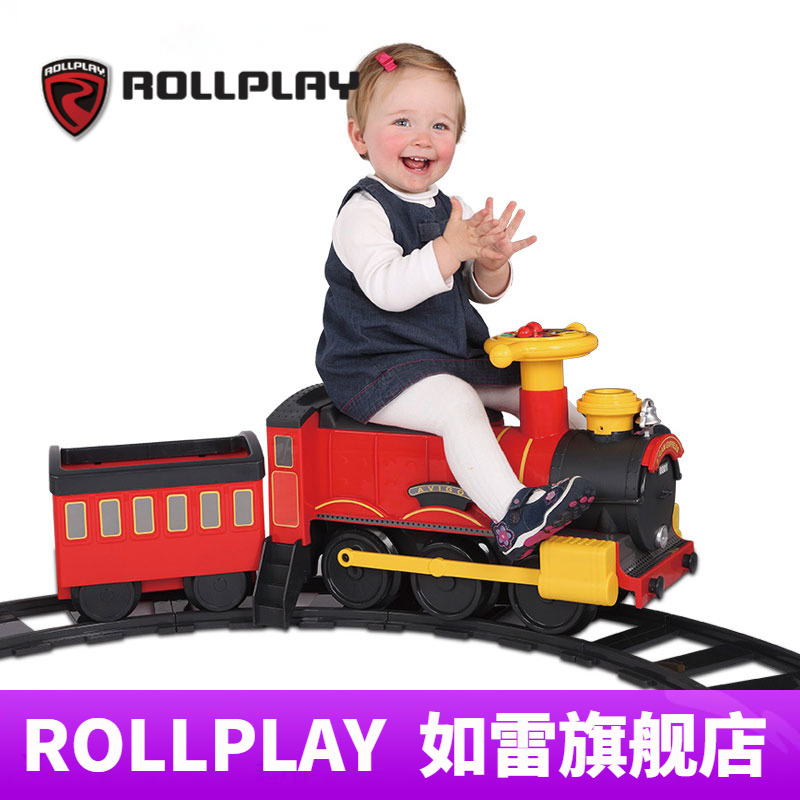 rollplay儿童轨道电动小火车