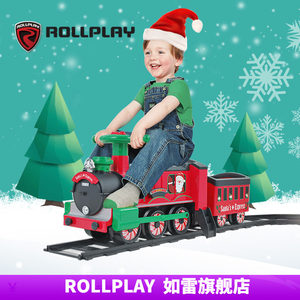 ROLLPLAY如雷儿童轨道小火车可坐人电动车1-3岁宝宝圣诞礼物玩具
