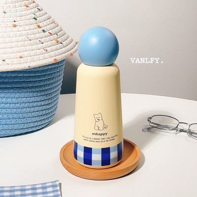 316红鼻子保温杯小狗女生高颜值学生水杯卡通可爱2025新款不锈钢