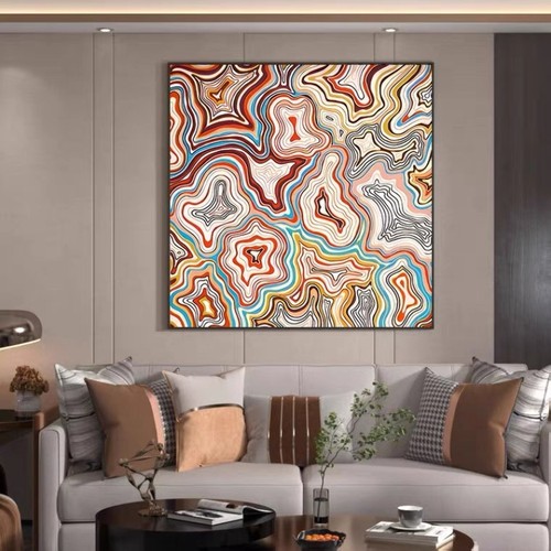 客厅轻奢抽象艺术高级感餐厅挂画