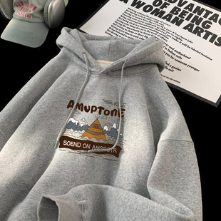 连帽卫衣男款2026新款春秋款青少年初中生高中生春季薄款潮牌圆领