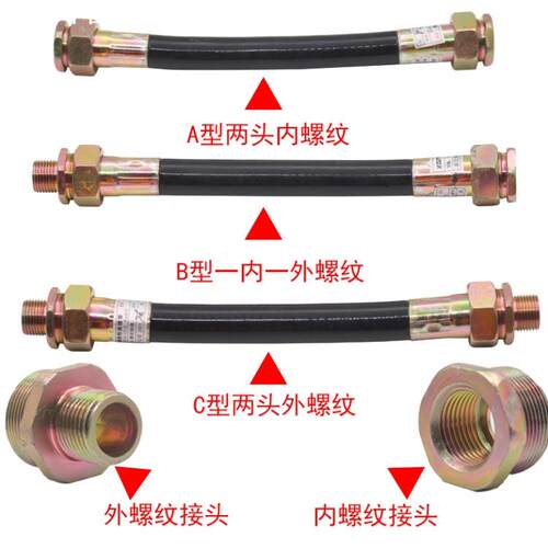 中沈BNGDN15DN20DN25DN32DN40DN50X700mm防爆挠性连接管长度70cm