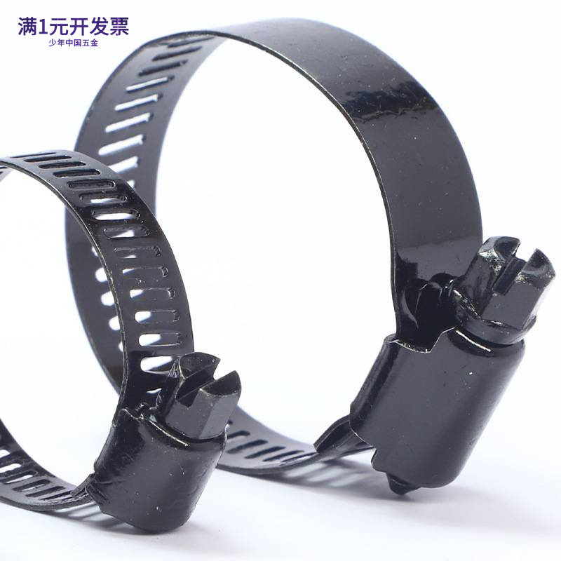 304不锈钢黑色一字喉箍监控设备