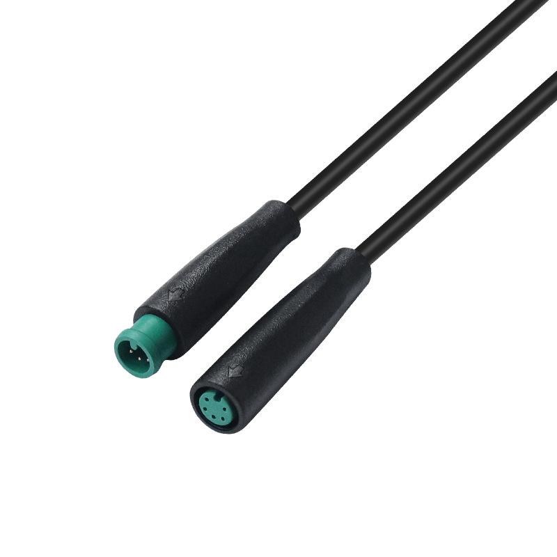 M6防水连接器电源线2/3/4/5芯户外电动车公母插头连接航空线