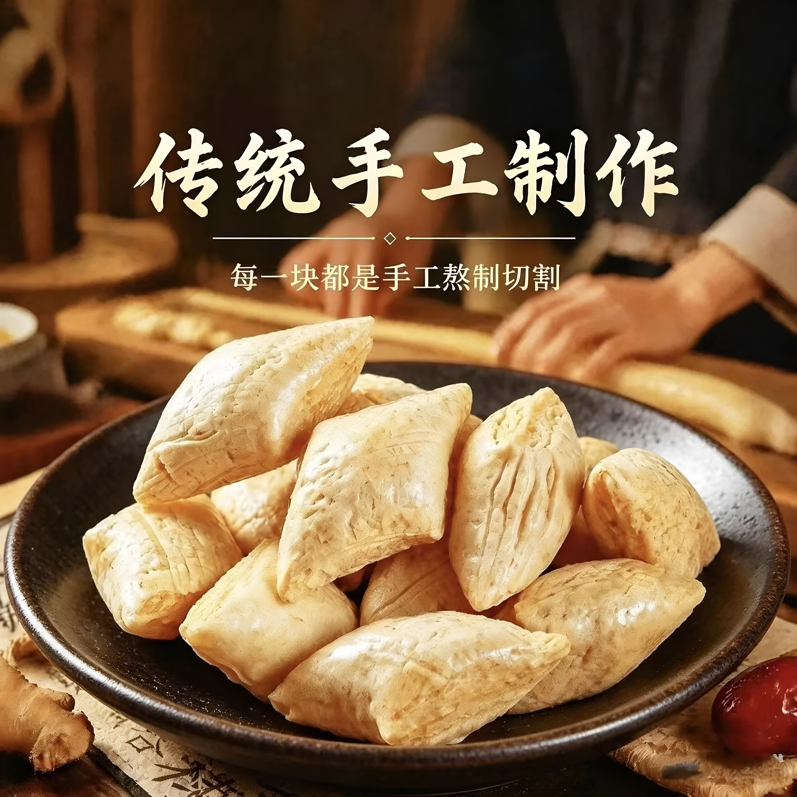 古法手工黑芝麻红枣姜糖不腻