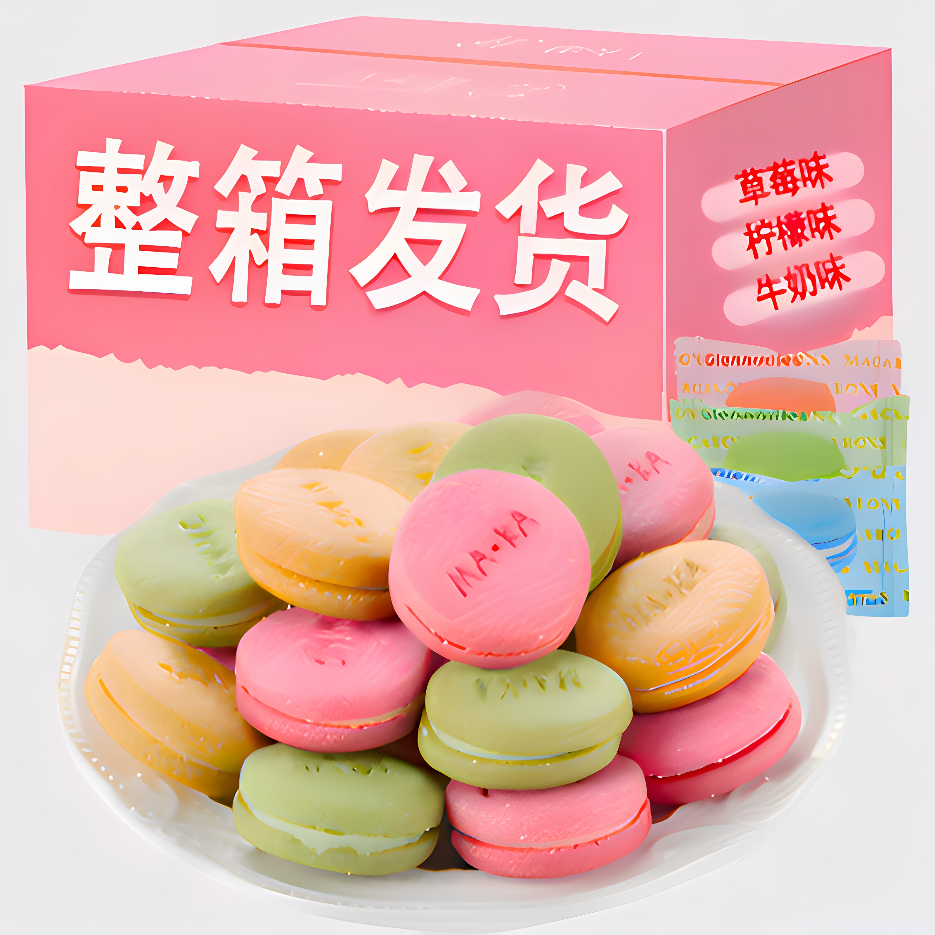 马卡龙夹心小圆饼独立装下午茶