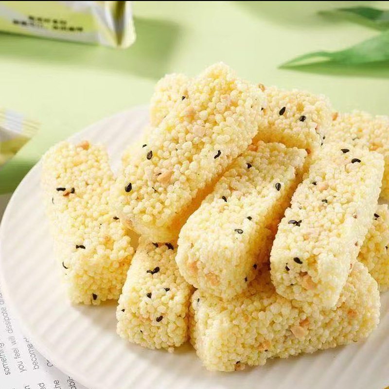 坚果小米酥黑芝麻粗粮酥米花独立小包装非油炸休闲零食品小吃糕点