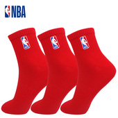 NBA红色袜子马年本命年男女鸿运新年结婚喜庆棉中筒运动休闲吸汗