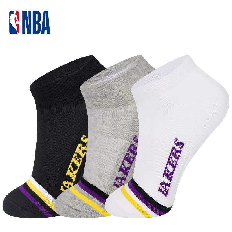NBA袜子短筒男士夏季吸汗透气运动袜低帮浅口船袜隐形跑步休闲袜